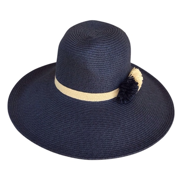 Tommy Bahama Island Navy Pom Pom Wide Brim Hat NEW main image 6